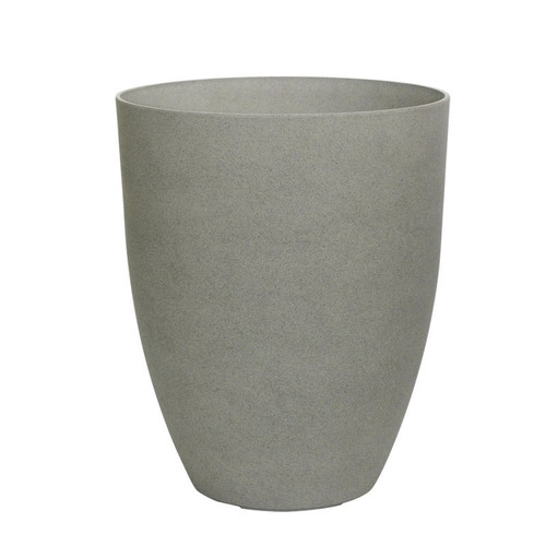 Cement Grey Aged Effect Plastic Mid Planter (34.5cm)