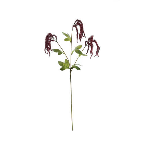 Essential Dark Red Catkin Spray (76cm)