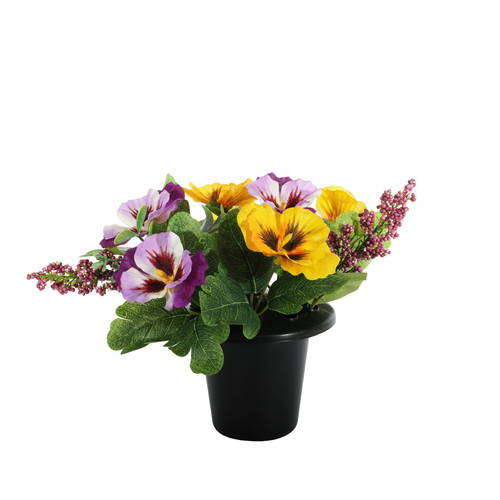 Essential Yellow / Purple Pansy Remembrance Pot