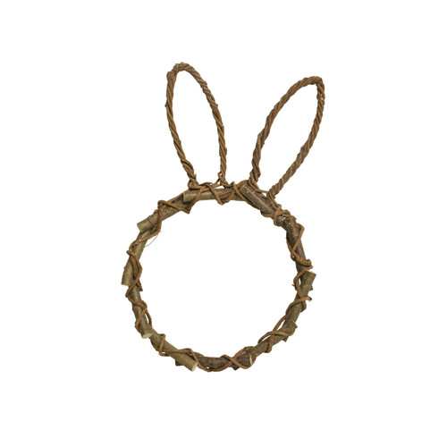 Woven Twig Rabbit Silhouette Wreath (50cm H)
