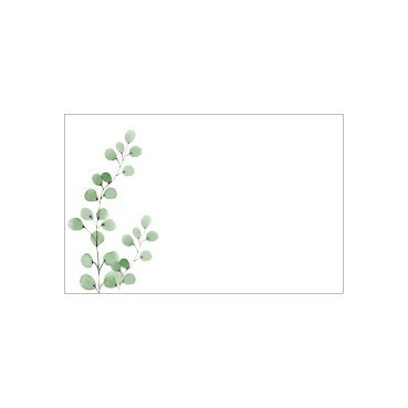 Pack of 25 Small Watercolour Eucalyptus Cards