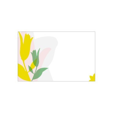Pack of 25 Small Flower Cards with Flower Silhouette Illustration