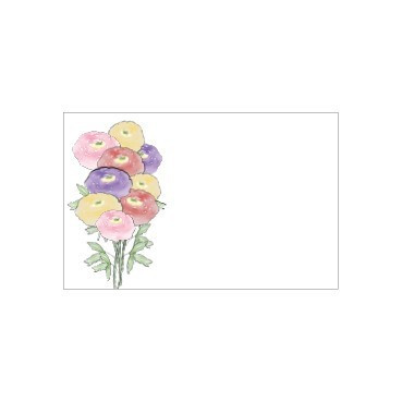 Pack of 25 Small Multi Coloured Rannunculus Cards