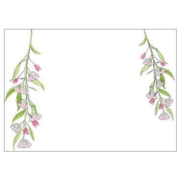 Pack of 6 Large Pink Trailing Cards 