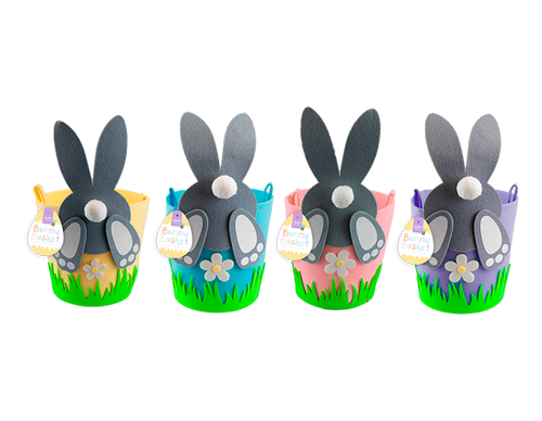 Easter Pom Pom Bunny Basket (Assorted)