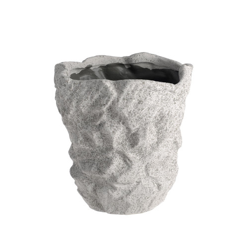 Rough Textured Grey Ceramic Pot (17.5cm)