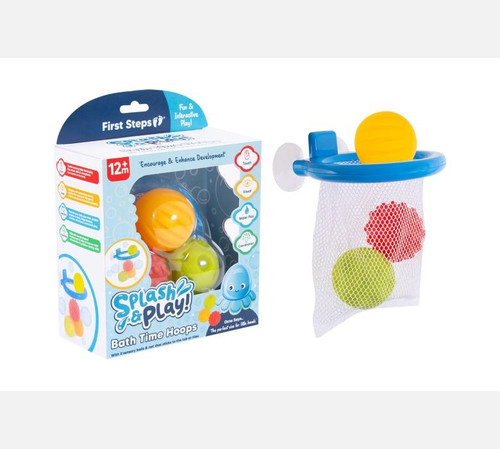 First Steps Bath Basket Ball With 3 Sensor Balls