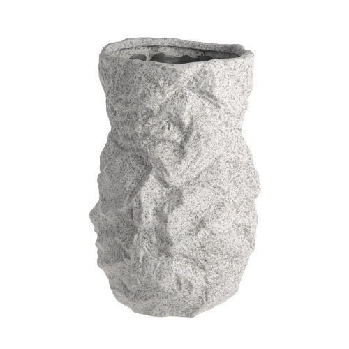 Rough Textured Grey Ceramic Vase (16.3cm)
