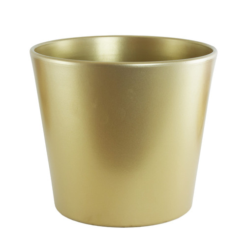 Gold Matt Finish Ceramic Pot (23cm)