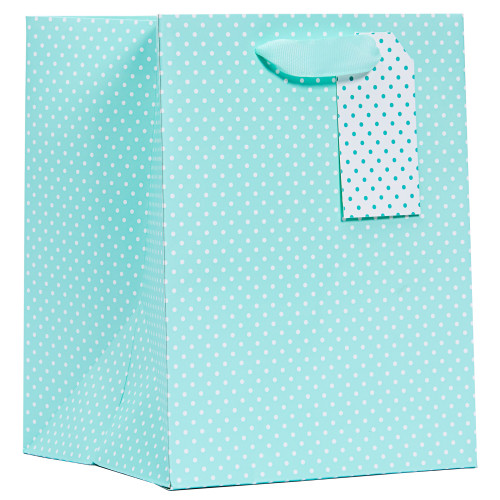 Mint Polka Plant Bag (Medium)