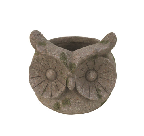 Owl Head Stoneware Pot (28.5cm H)