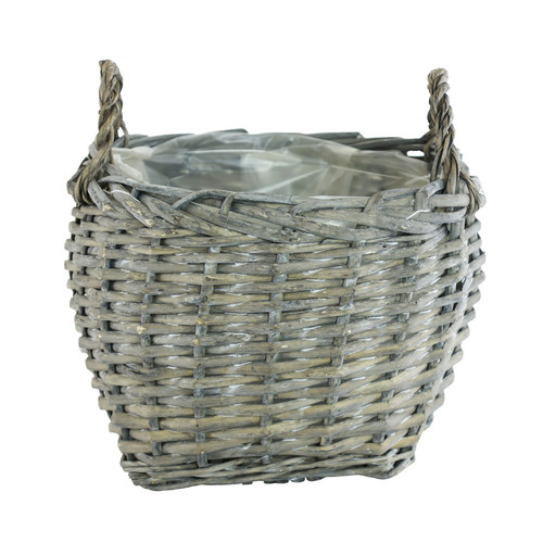 Grey Split Basket with Handles (17cm)