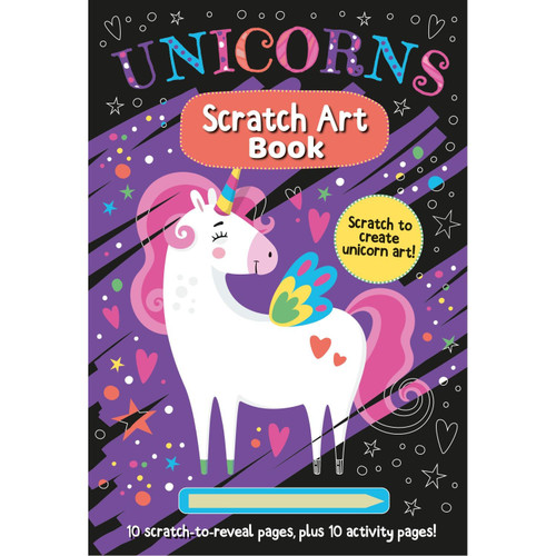 Unicorns Scratch Art Book