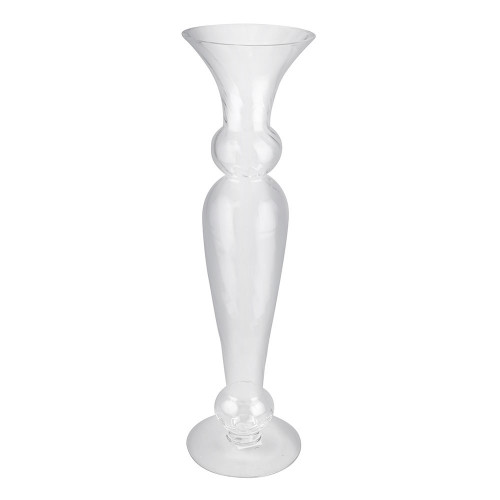 Clear Florence Ripple Glass Vase (50cm)