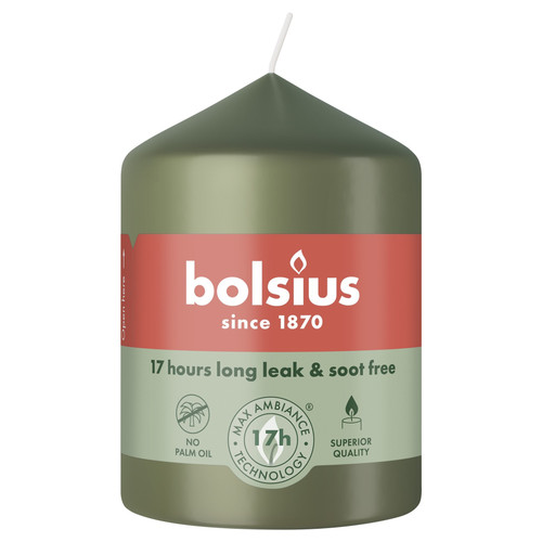 Bolsius Fresh Olive Essentials Pillar Candle (80mm)