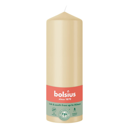 Bolsius Beige Essentials Pillar Candle (200mm)