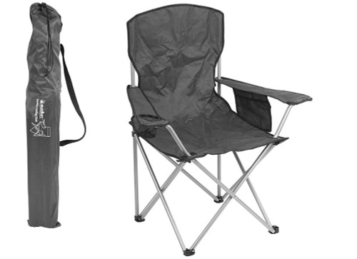 Summit Quebec Slate Grey Canvas Folding Chair