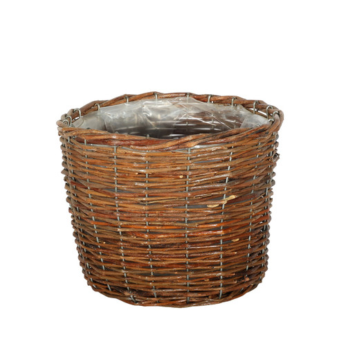 Natural Round Willow Basket Planter (24cm)