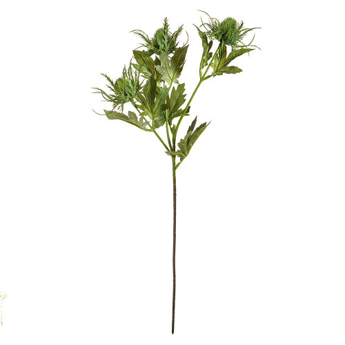Green Artificial Sea Holly Spray (67cm)