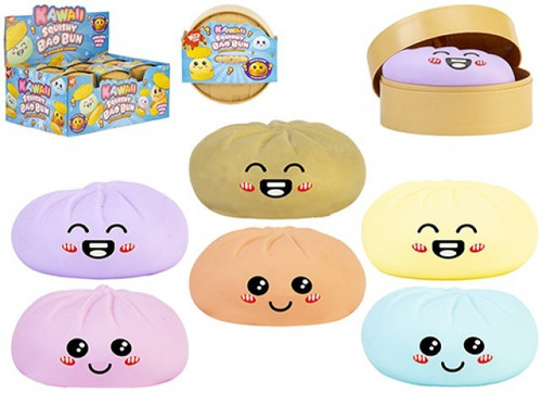 Pastel Bao Dumpling in Basket (8.5cm) (Assorted Designs)