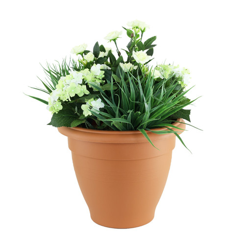 White Rose Patio Planter