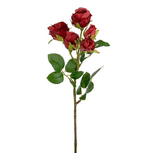 Red Frosted Rose Spray Small (39cm)