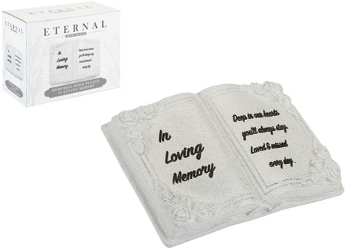 Memorial Bible In Loving Memory Plaque