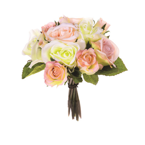 Pink/Cream Vintage Rose Bundle (25cm)