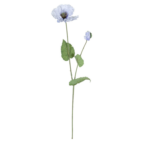 Pale Blue Poppy Spray (73cm)