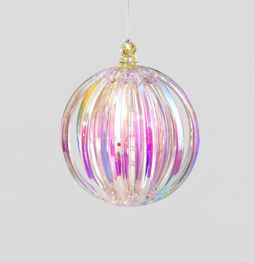 Iridescent Multicoloured Bauble (8cm)