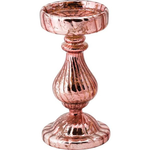 Gold Wuthering Glass Candlestick Holder (19cm)