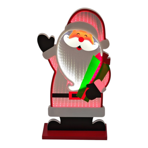 Santa with Gift LED Infinity Light (39cm)
