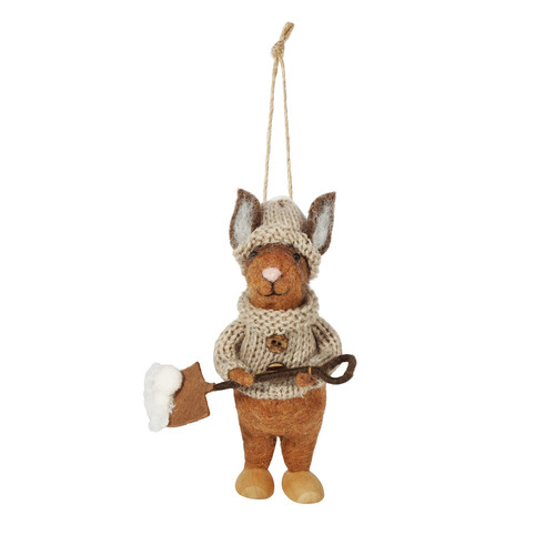 Winter Rabbit Hanging Decoration (H15cm)
