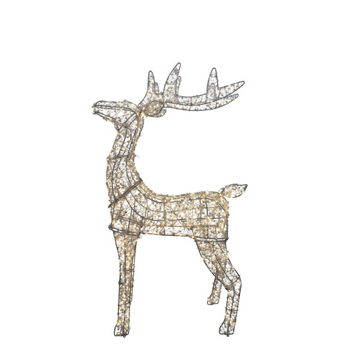  Wire Reindeer with Warm White LED Flashing Lights (80cm)