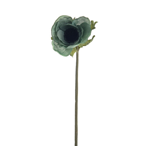 Green Olivia Anemone Stem (38cm)
