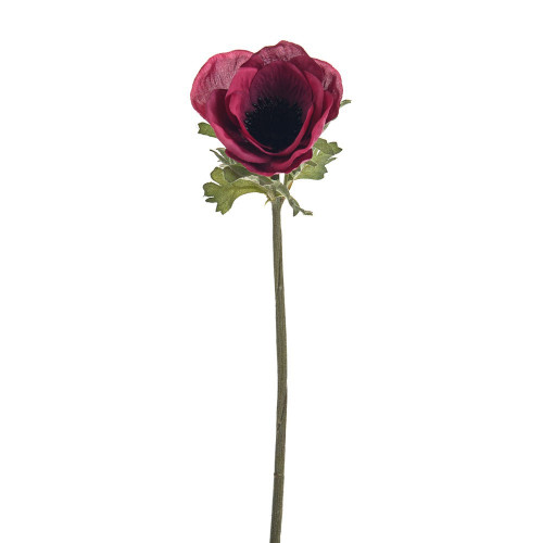 Burgundy Olivia Anemone Stem (38cm)