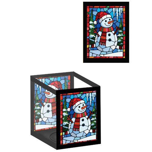 Snowman Tealight Holder (15cm)