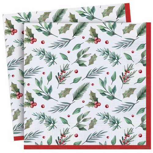 Traditional Christmas Paper Napkins (Pack of 20)