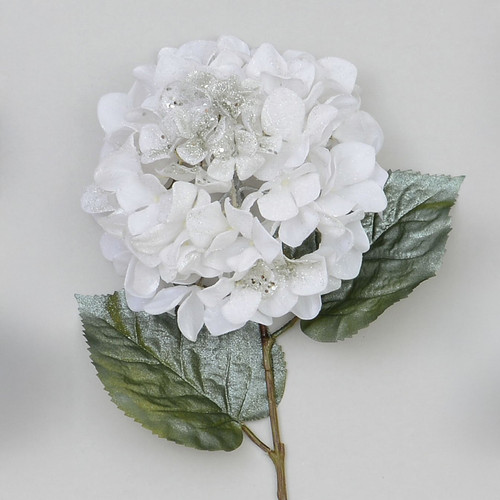 White Glittered Hydrangea (68cm)