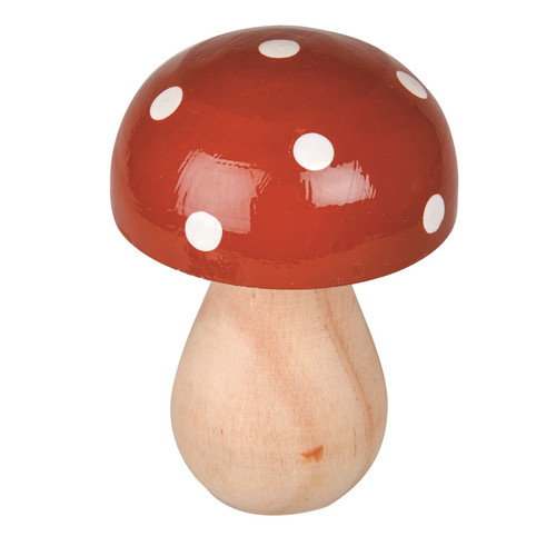 Red Mushroom Wooden Decoration (15.5cm)