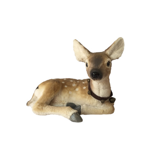 Resting Deer Bell Ornament Figure (40cm)