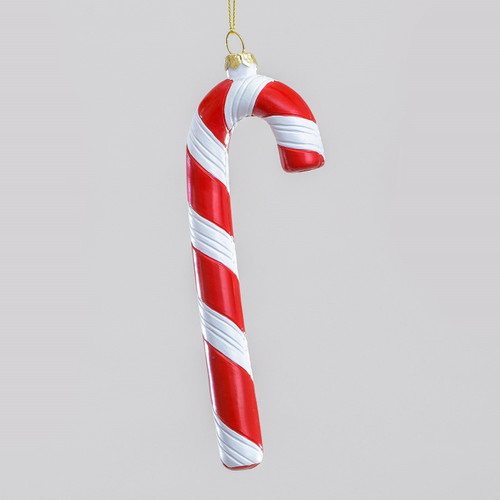 Red & White Candy Cane Hanging Decoration (18cm)