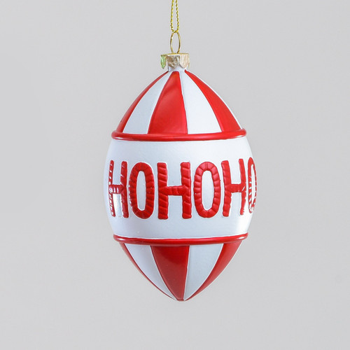 Red & White Candyland HoHoHo Hanging Decoration (11cm)