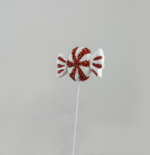 Red & White Round Candy Cane Lane Round Sweet Pick (25cm)