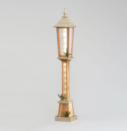 Champagne Glitter & Natural Lantern with LED Lights (100cm)