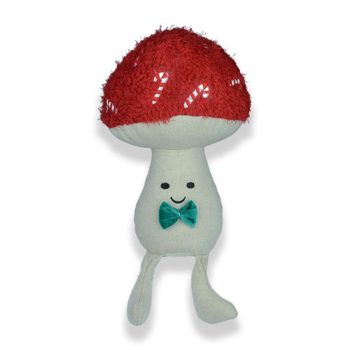 Mushroom with bow tie and candy cane hat (28cm)