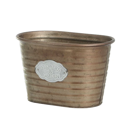 Copper Metal Flower Pot (17cm)