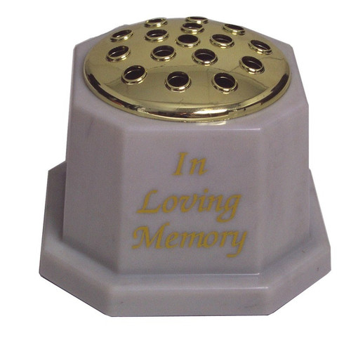 Resin Grave Vase - 'In Loving memory' - Cream Resin Grave Vase - 'In Loving memory' - Cream