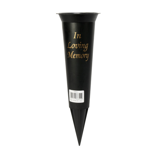 'In Loving memory' Black Spike Vase 'In Loving memory' Black Spike Vase