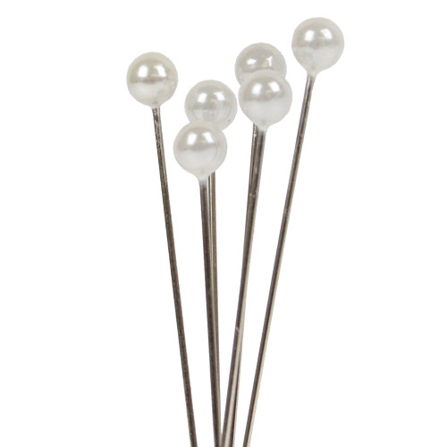 White 5cm Pearl Headed Pins White 5cm Pearl Headed Pins
